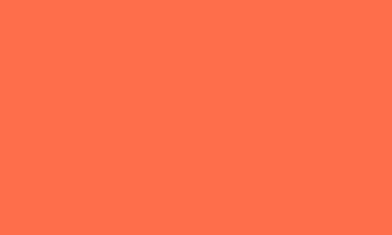 1280x768 Outrageous Orange Solid Color Background